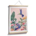 Plakat To kolibrier i den farverige blomstereng - Goed Blauw