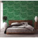 Papel pintado tejido-no tejido Livingwalls Papel pintado Metropolitan Stories palmera Said Marrakech verde, metalizado, blanco
