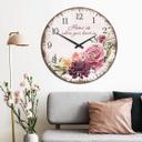 XXL Wanduhr Home is where your heart is - Vintage - Ø 70 cm