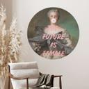 Vinilo decorativo El futuro es femenino - Arte digital Grace - Redondo