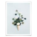 Plakat - Flowers in an Ice Cream Cone - Blå