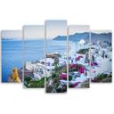 5 stykke lærredstryk, Grækenland Santorini Town