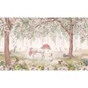 Fotomural de habitación infantil bosque de cuento con unicornios - Kikki Belle