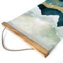 Póster de tela Paisaje soleado en azul y dorado - SpaceFrog Designs