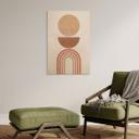Træplakat Abstrakt balance - Retro buer og cirkler - Costa