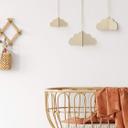 juego de nubes de madera 3D para decoración de pared - álamo (3 piezas) - 50x20 cm