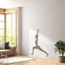 Wallsticker yoga-kriger silhuet monokrom