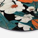 Vægcirkel Treechild - Asian Flowers – print på aluminium (Alu-Dibond)