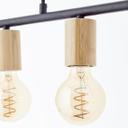 Pendelleuchte Karl, braun, 113 x 80 cm, Holz Pendel-lampe, dimmbar