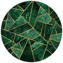 Fototapet - Rundt - Frederiksson - Green Emerald - vliesetapet/selvklæbende non-woven tapet