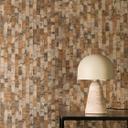 Ikke-vævet tapet Daniel Urban Lines brun grå orange metallic - stribet overfladestruktur