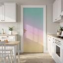 Dørfolie Ombre Farverig pastelfarvet himmel - Selvklæbende dørdekoration
