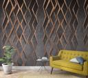 3D antracit, bronze motiv tapet,Grafisk 2,70 x 1,59 m