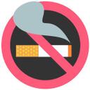 Muursticker Emoji No Smoking