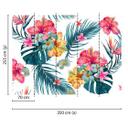 non-woven tapet Tropical Art palmer jungle fototapet Designwalls i farverigt og hvidt 
