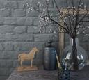 Non-woven tapet i 3D steneffekt sort steneffekt 