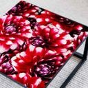 Plateau de table en verre - Floraison rouge - Carré - 60x60 cm