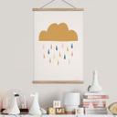 Póster de tela Lluvia alegre en colores pastel - Lisboa