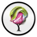 Póster árbol con colorida corona 3D - Mielu - Redondo