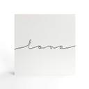 Billede af træ til at sætte op - Love - 15x15 cm