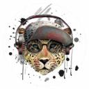 Muursticker rond Listen to the Music