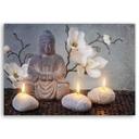Canvasbillede, Buddha orkidé blomster