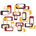 Wallsticker - Retro Kasser Orange