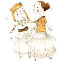 Sticker mural - Lose - Filles hippies