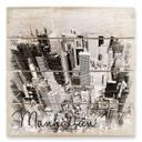 Manhatten - Træ print