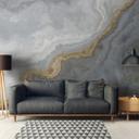 Fototapet grå guld - Ikke-vævet tapet 3,75 m x 2,50 m steneffekt moderne