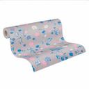 blomstertapet gråblå - blomstertapet designer - non-woven tapet natur