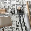 Tapet med mønster - Frame Your Life - sort og hvid