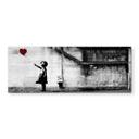 Glasbillede - Banksy - Pige med ballon - Panorama