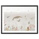 Póster Las ballenas y sus amigos en el mundo submarino - Póster infantil - Oliver Robins