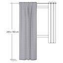 Homing Vorhang Lisa mit verdeckten Schlaufen grau -  2,45x1,40 m