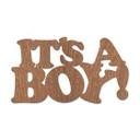 Décoration murale en bois - Placage acajou - It's a Boy