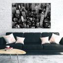 3 stykke lærredstryk, New York City Panorama sort og hvid