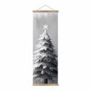 Póster de tela Árbol de Navidad cubierto de nieve - Treechild - Panorama