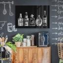 Tableau sur verre 5 Bouteilles pour s'amuser - Noir
