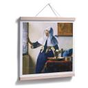 Póster Vermeer - Mujer joven con jarra de agua en la ventana - cuadrado