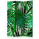Screen room divider - Tropiske blade, 3-delt