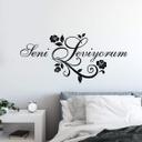 Muursticker Seni Seviyorum
