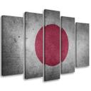 5 stykke lærredstryk, Japans flag