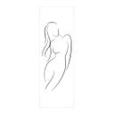 Póster de tela Lineart - La silueta de una mujer - Panorama