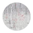 Póster Carozzi - Bosque de abedules blancos con hojas rojas - Redondo