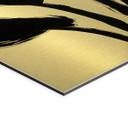 Geborsteld Alu-Dibond met goud-, zilver- & kopereffect - Botanische penseelkunst - Bruzual
