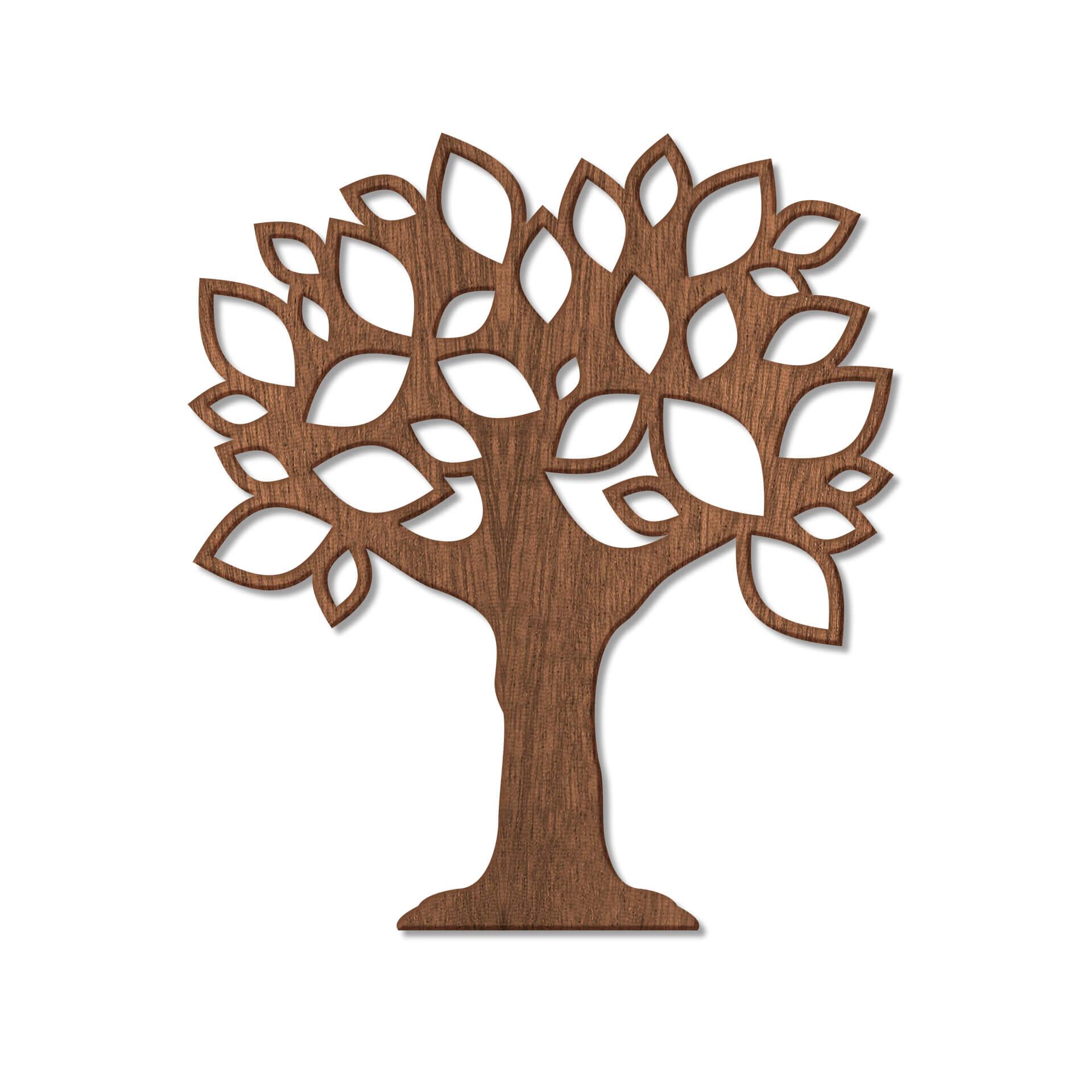 Decori in legno – Albero con foglie