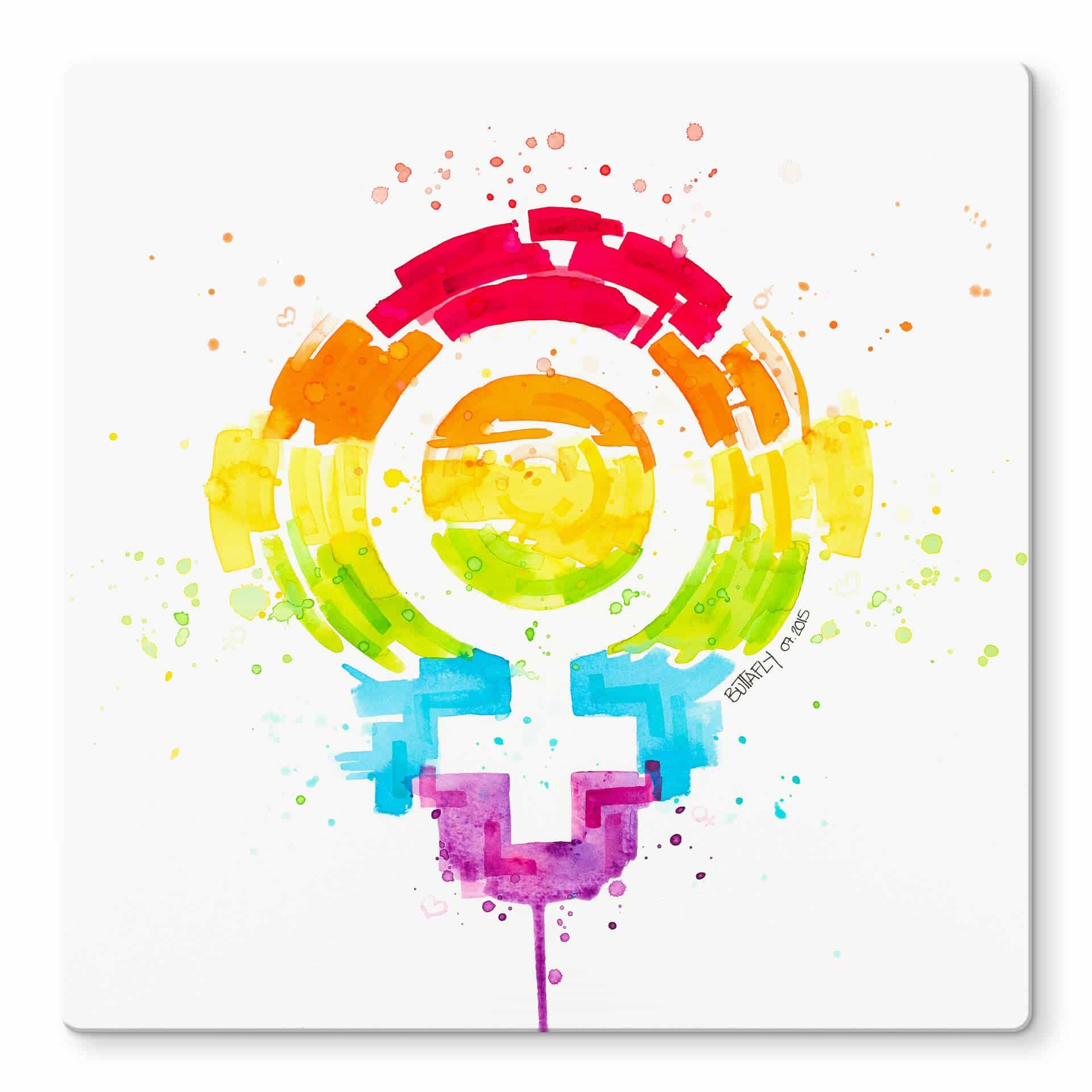 Tableau en verre - Buttafly - Social Movement - Female