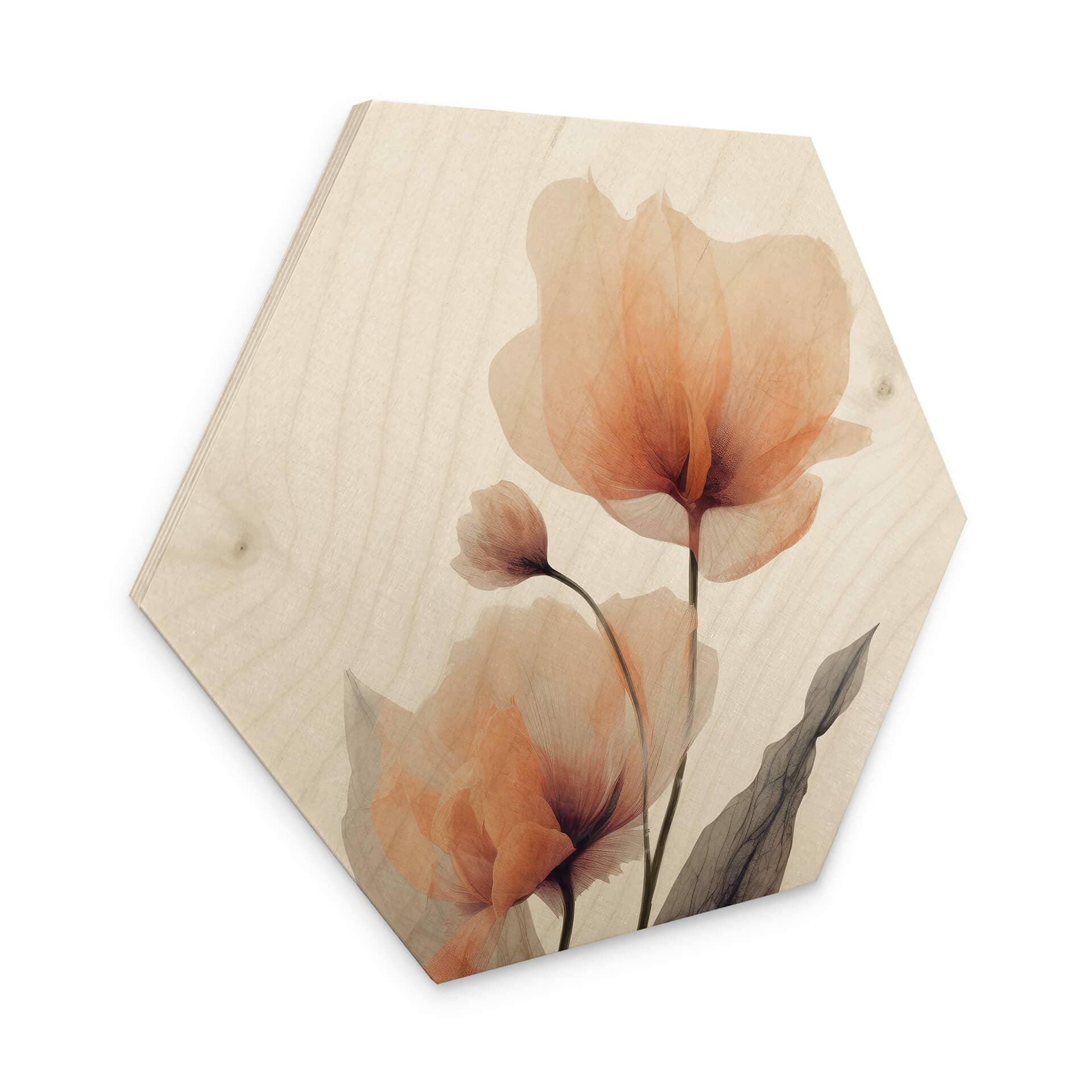 Sekskantet træ Treechild - Delicate Flowers