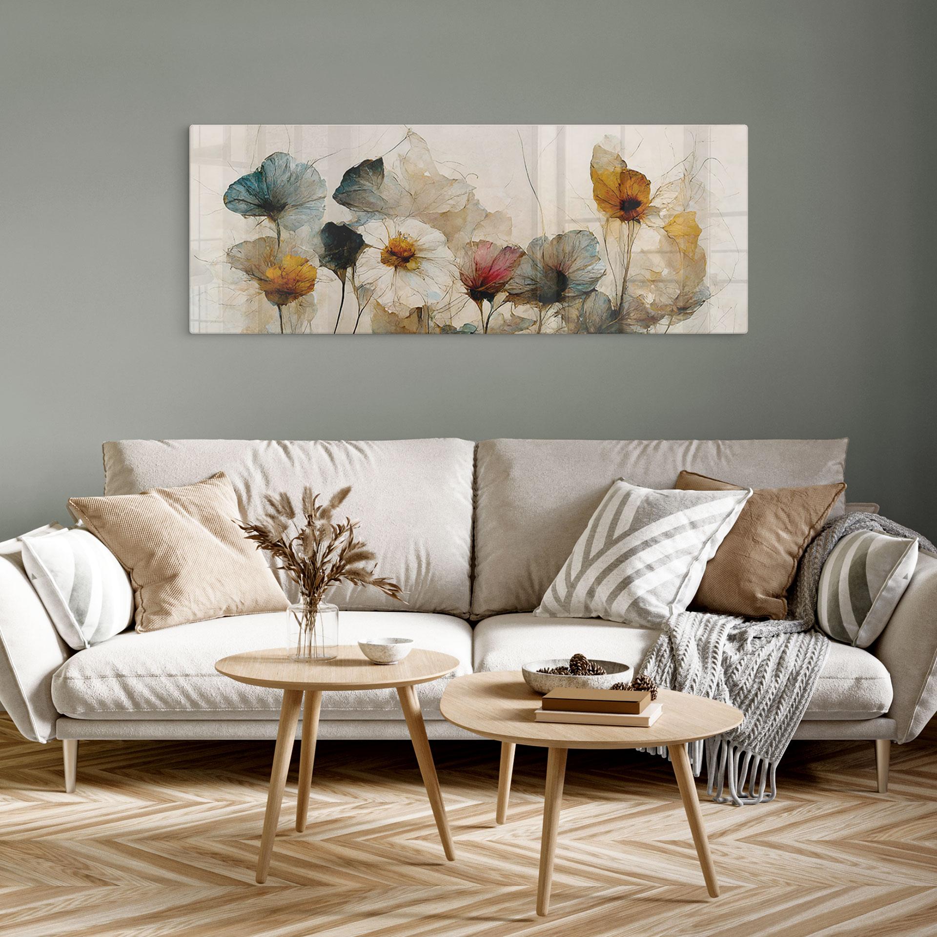 Glasbillede - Buket af tørrede blomster - Treechild - Panorama